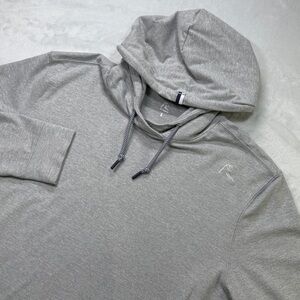 Rhoback Hesi Performance Hoodie Gray Large Stretch Athletic Pullover